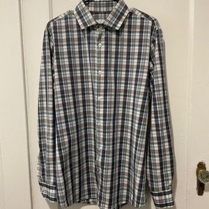 Mizzen+Main Men Dress Shirt LG TRIM FIT